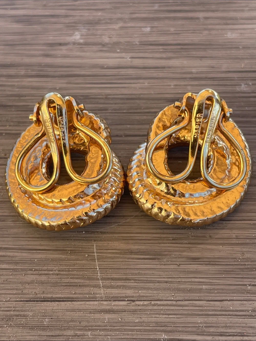 Napier Gold-Tone Spiral Clip-On Earrings